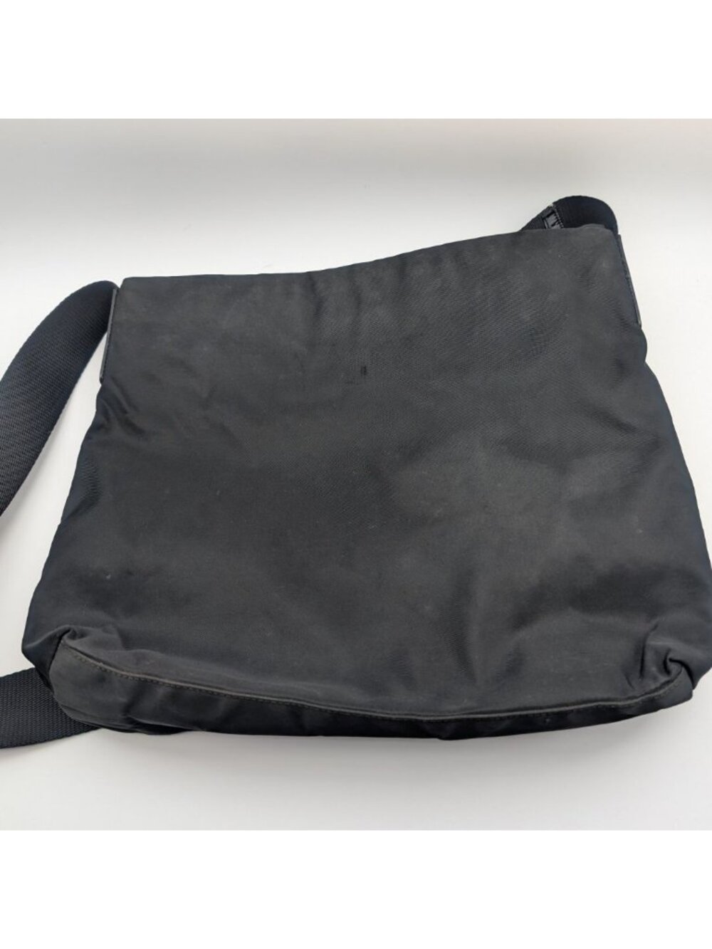 Prada Nylon Shoulder Bag Crossbody Black Triangle Logo - Picture 2 of 9